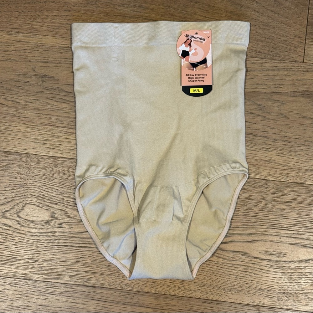 Shapermint Essentials High-Waisted Shaper Panty in Beige